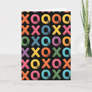 Livlig Abstrakt Xo Konstkort Kort