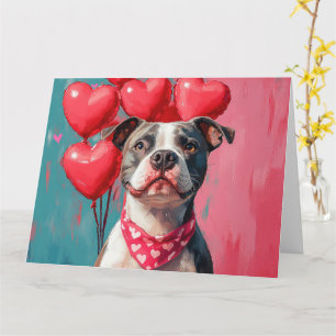 Livlig amerikansk staffordshire terrier Pop-Art Kort