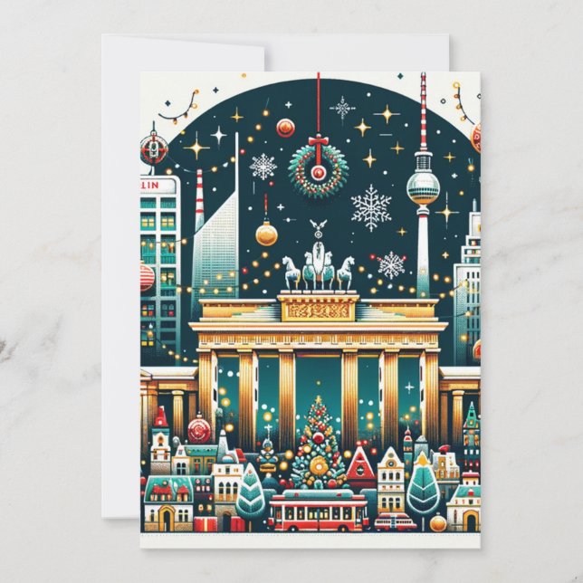 Livlig Berlin Holiday Wonders Card Julkort (Framsida)