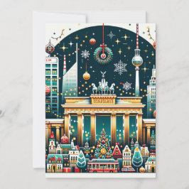 Livlig Berlin Holiday Wonders Card Julkort