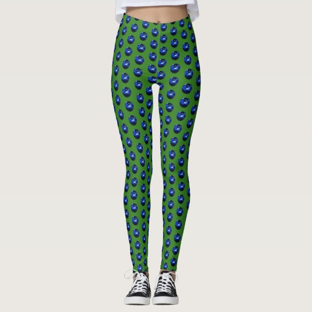 Livlig blåbärdamasker leggings (Framsida)