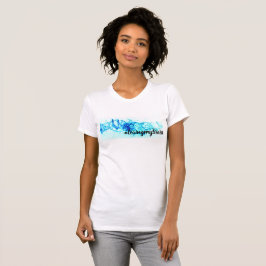 Livlig blåvit gnistrautslagsplats för LMB T Shirt
