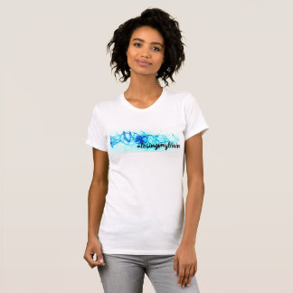Livlig blåvit gnistrautslagsplats för LMB T Shirt