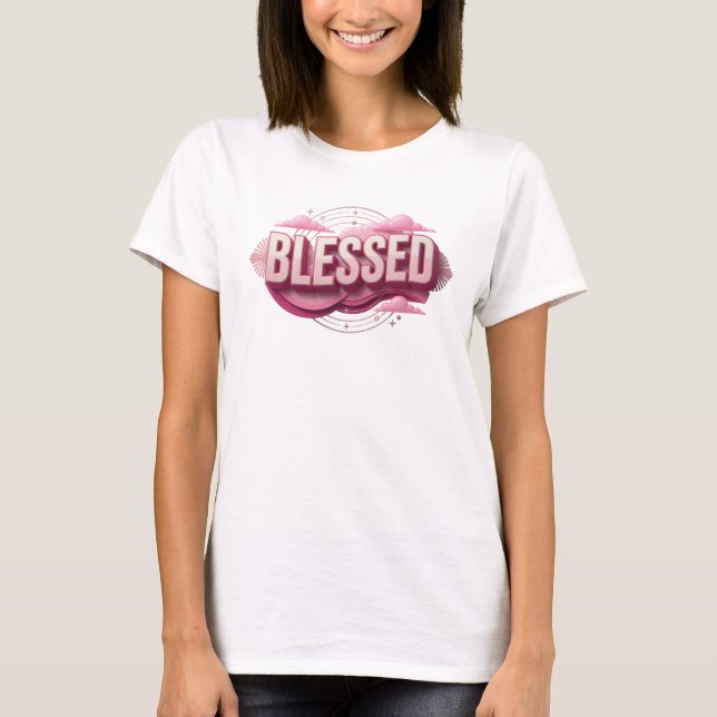 Livlig BLESSAD Konstnärlig Motiv T Shirt (Framsida)