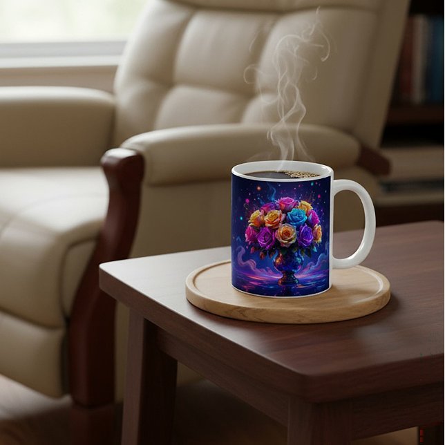 Livlig bukett kaffemugg (Skapare uppladdad)