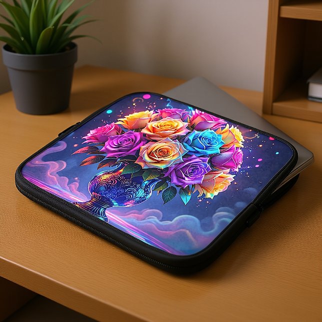 Livlig bukett laptop fodral (Skapare uppladdad)