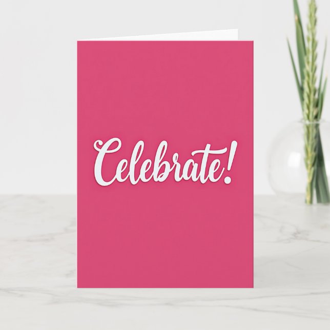 Livlig Celebrera Typografi Kort (Framsida)