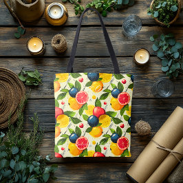 Livlig Citrus och Bär & Personliga Initialer Tygkasse