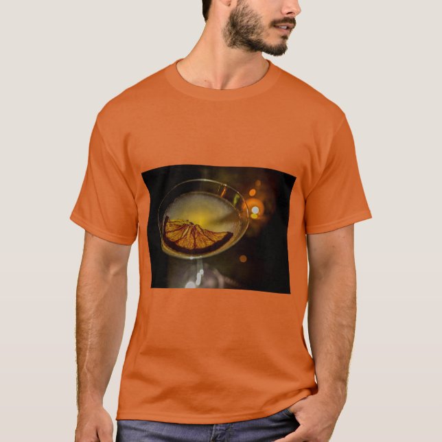 Livlig Cocktail Dryck Design T-Shirt (Framsida)