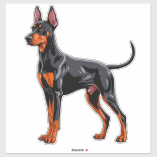 Livlig Dobermann Klistermärken