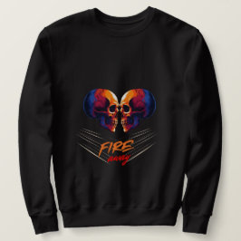 Livlig dubbelskalle Edgy grafisk herr sweatshirt