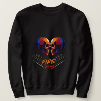 Livlig dubbelskalle Edgy grafisk herr sweatshirt