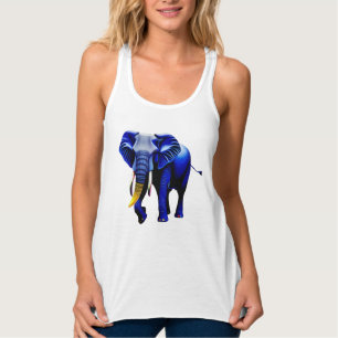 Livlig Elefant Linne Med Racerback