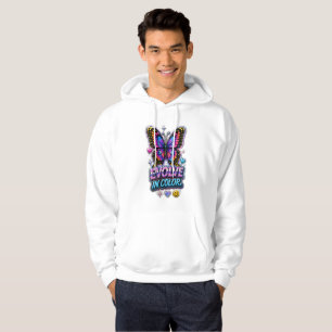 Livlig färgexplosion hoodie