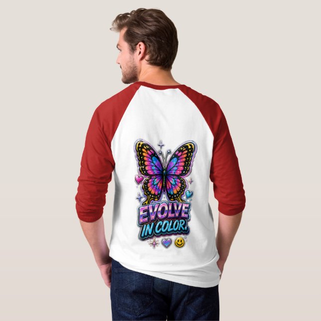Livlig färgexplosion  t shirt (Hel baksida)