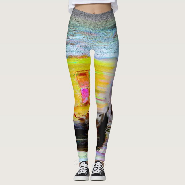 livlig färglös målning leggings (Framsida)