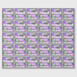 Livlig, Färgrik 52-årsdag + Anpassat Namn Presentpapper