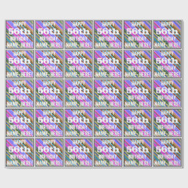 Livlig, Färgrik 56-årsdag + Anpassat namn Presentpapper