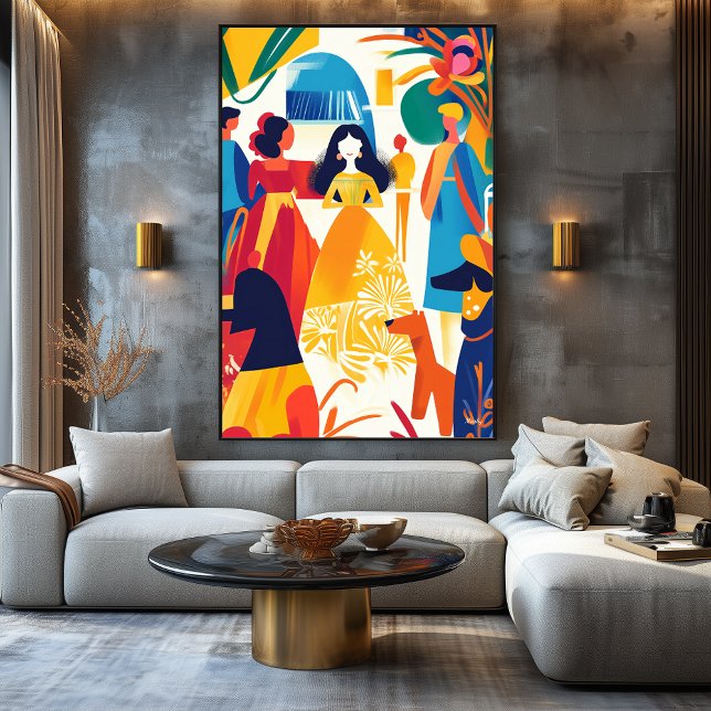 Livlig fauvistisk vision av Las Meninas Canvastryck (Skapare uppladdad)