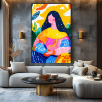 Livlig fauvistisk vision av Mona Lisa