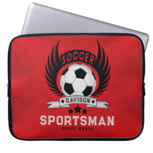 Livlig fotbollssymbol Sportiga födelsedagspresen Laptop Fodral