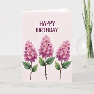 Livlig fuchsia födelsedagskort kort