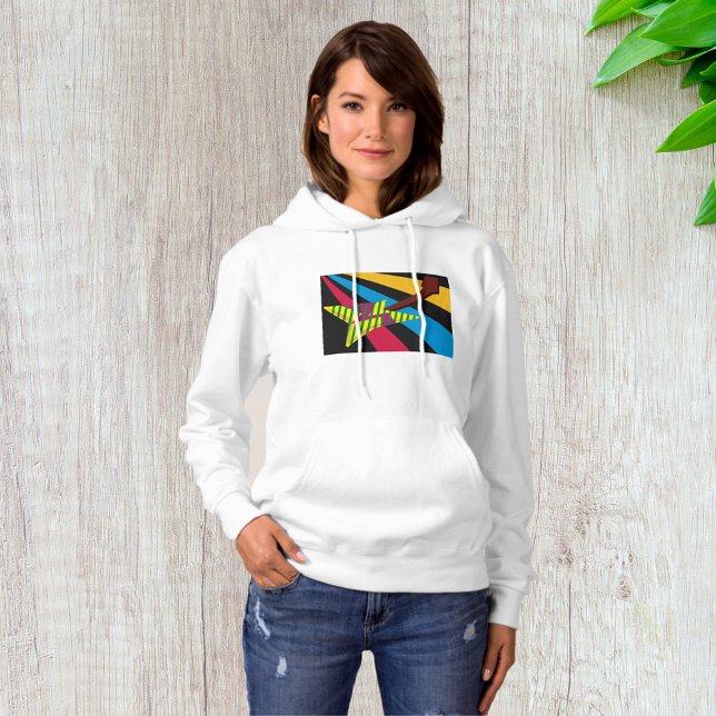 Livlig gitarr med geometriska ränder t shirt (Skapare uppladdad)