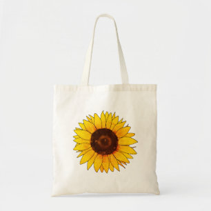 Livlig gul solblomma blomning tygkasse
