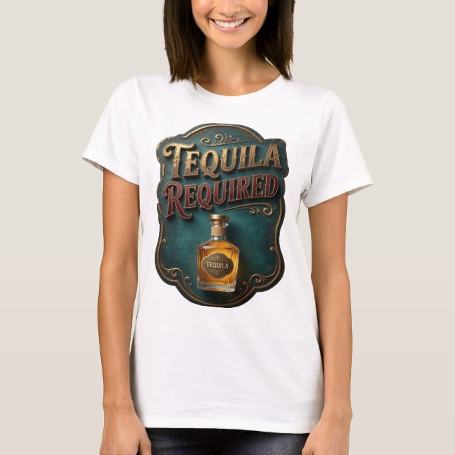 Livlig guld TEQUILA KRÄVS Tee (Framsida)