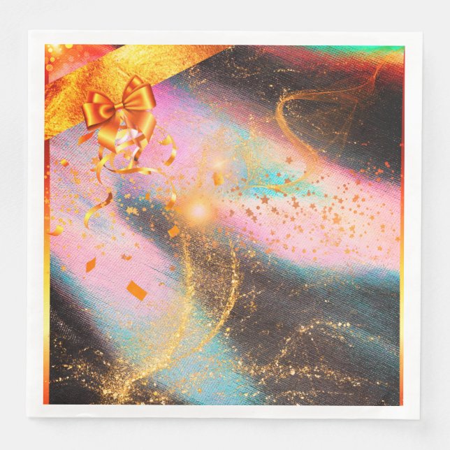 Livlig guldslinga pappersservett (Framsida)