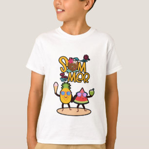 Livlig Hej Sommar   Färgglada Havsdjur  T Shirt