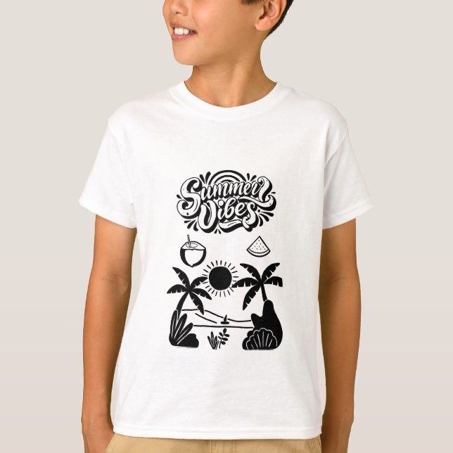  Livlig Hej sommar   T Shirt (Framsida)