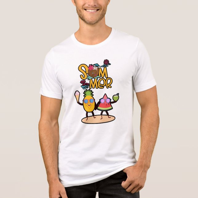Livlig Hej sommar  T Shirt (Framsida)