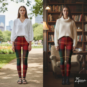 Livlig Högtidlig Tartan Leggings