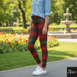 Livlig Högtidlig Tartan Leggings