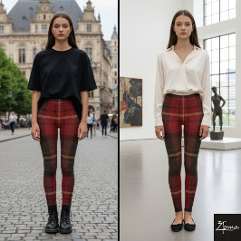 Livlig Högtidlig Tartan Leggings
