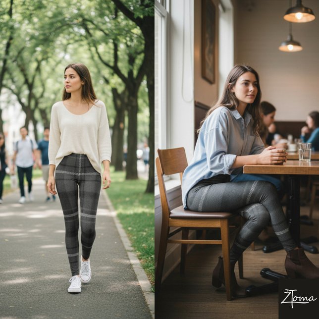 Livlig Högtidlig Tartan Leggings (Skapare uppladdad)