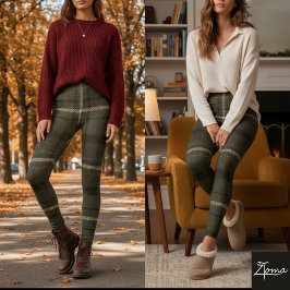 Livlig Högtidlig Tartan Leggings