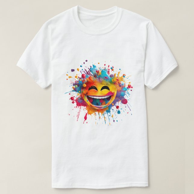 Livlig Holi Splash Grafisk T-shirt (Design framsida)