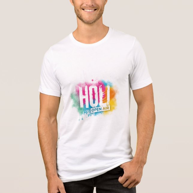 Livlig Holi Splash Grafisk T-shirt (Framsida)