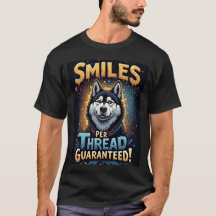 Livlig Husky Med Djärv Typografi