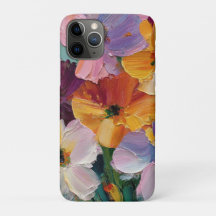 Livlig Impasto Blommålning iPhone-fodral