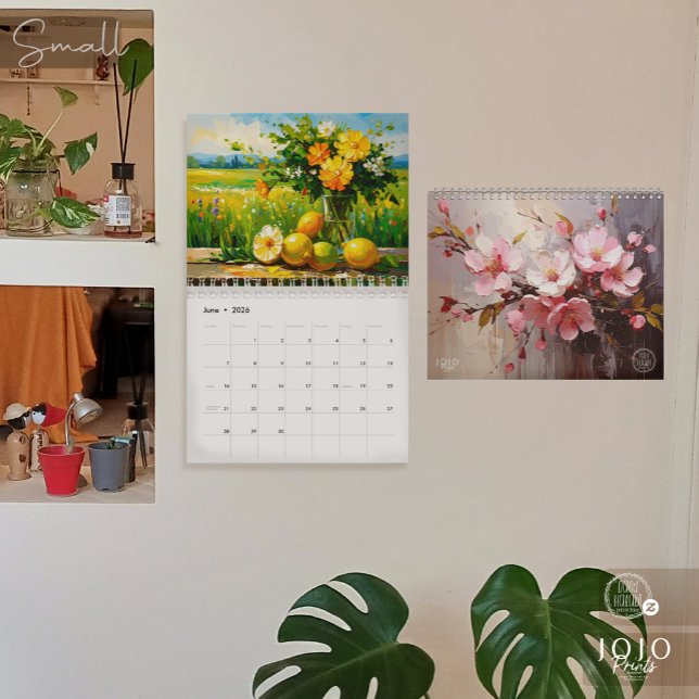 Livlig Impasto Konstkalender 2026 Kalender (Vibrant Impasto Art Calendar 2026-Small)