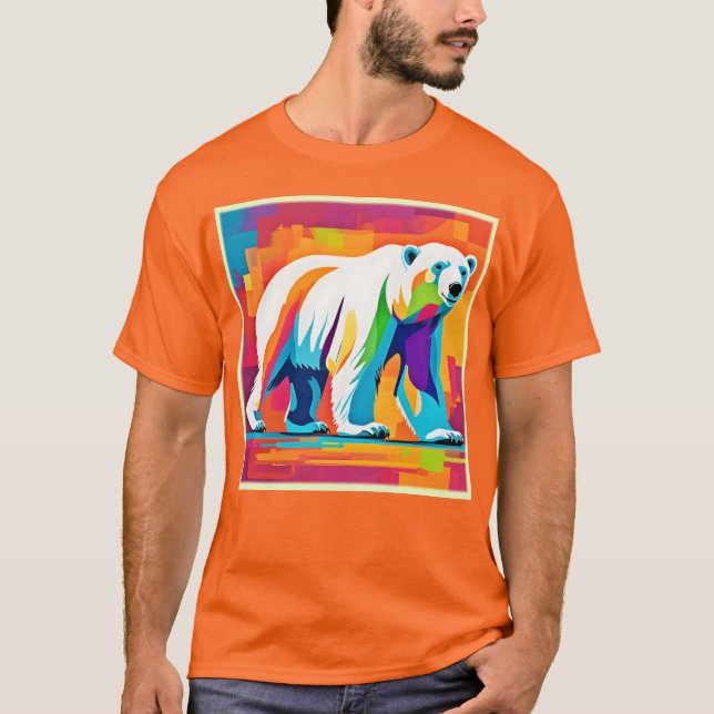 Livlig Isbjörn T Shirt (Framsida)