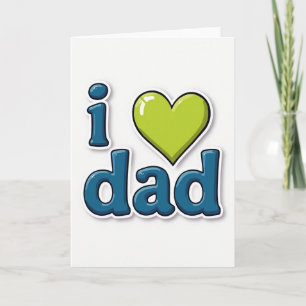 Livlig Jag älskar pappa Grafik kort