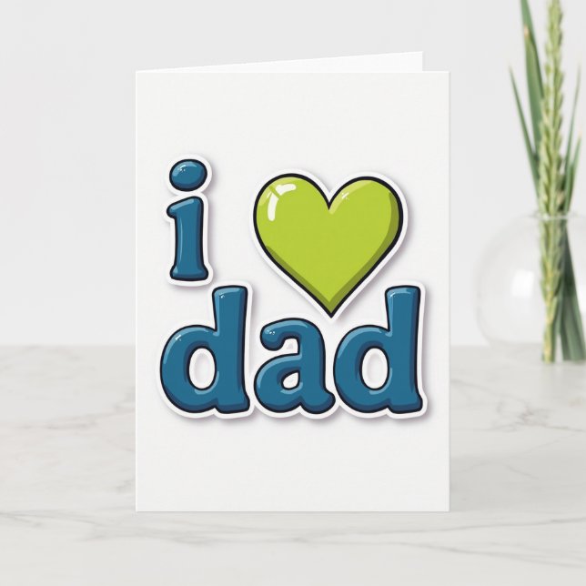 Livlig Jag älskar pappa Grafik kort (Framsida)