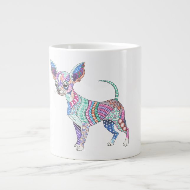 Livlig jätte Chihuahuamugg Jumbo Mugg (Framsidan)
