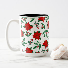 Livlig julblomma Två-Tonad mugg