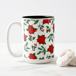 Livlig julblomma Två-Tonad mugg