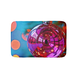 Livlig julgransprydnad med gnistrande design badrumsmatta